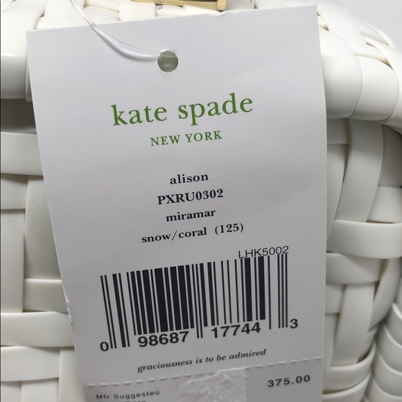 NWT Kate Spade Alison White Orange Handbag - Picture 5 of 10